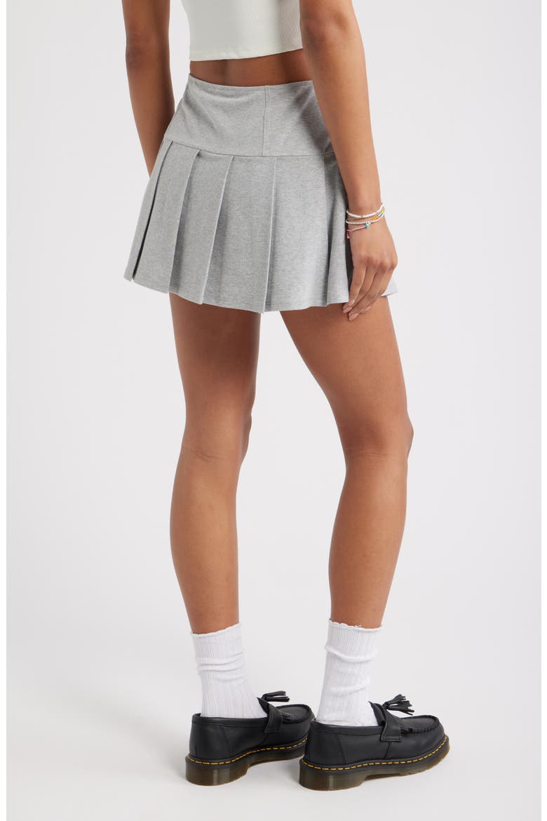 Pleated Miniskort, Alternate, color, GREY SOFT HEATHER