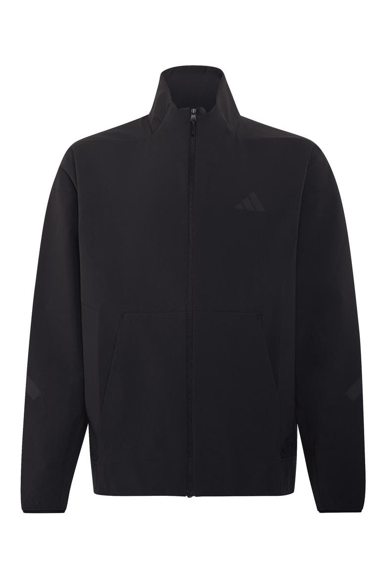 Kids' Z.N.E. Woven Travel Cover-Up Track Top, Main, color, BLACK/ CARBON