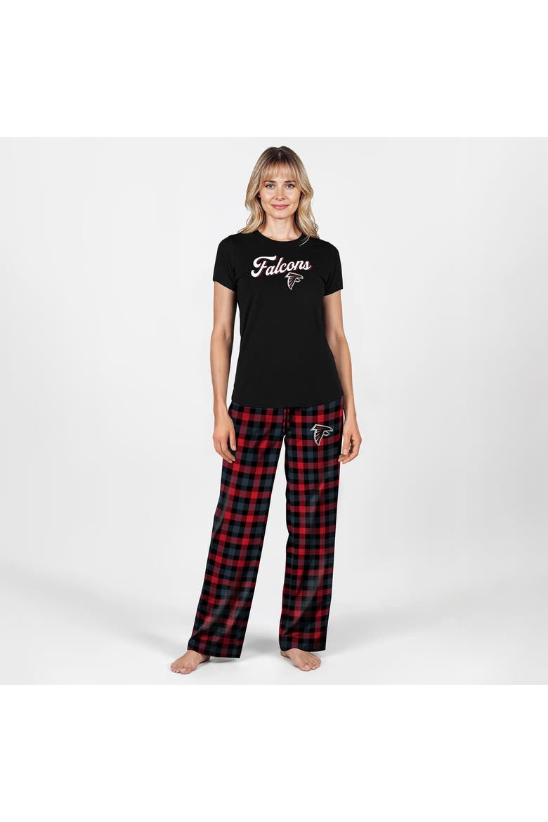 Women's Concepts Sport  Black Atlanta Falcons Highland Sleep Set, Main, color, Black