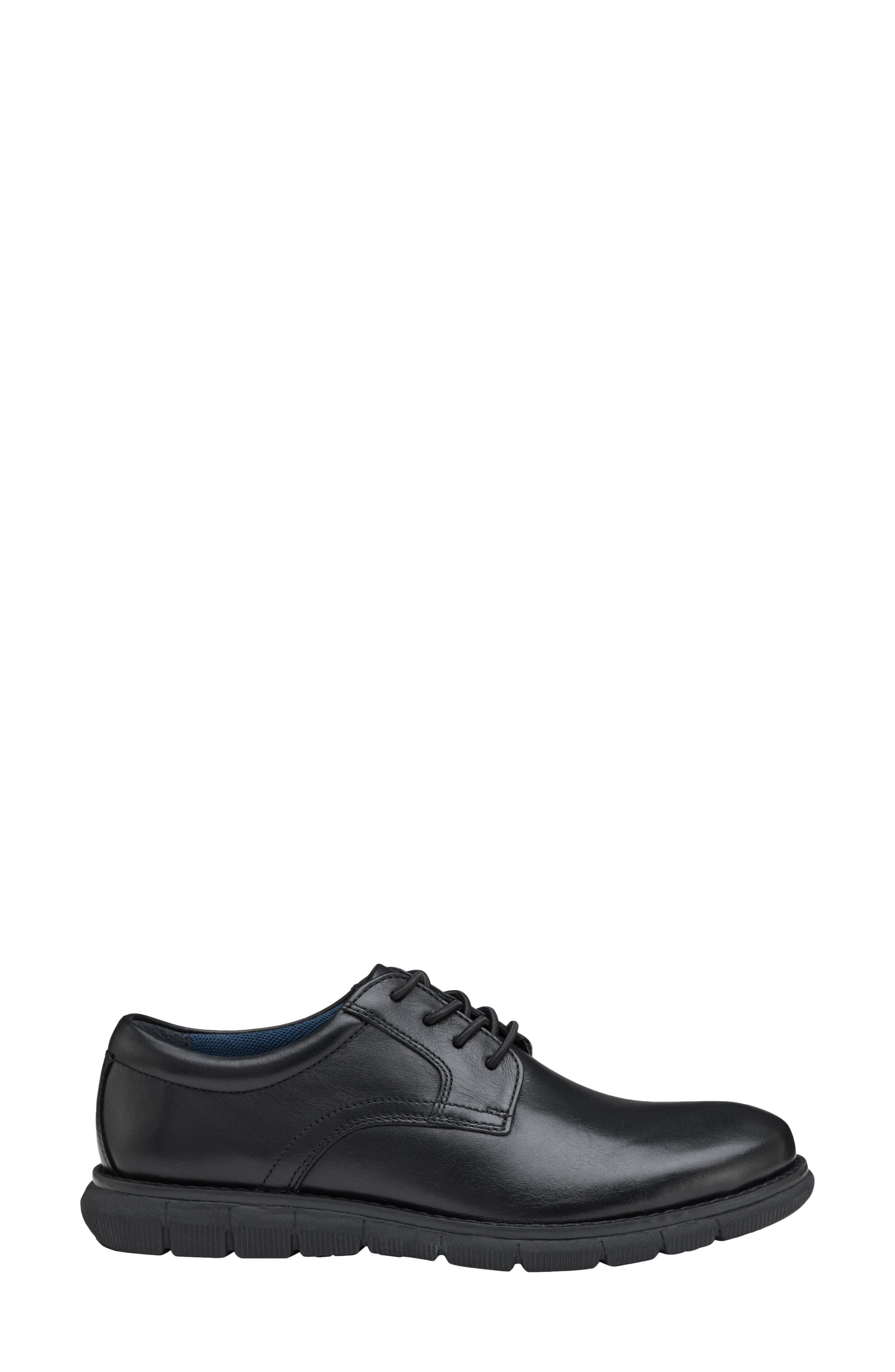 Johnston & Murphy Kids' Holden Plain Toe Oxford Shoe, Alternate, color, Black Full Grain