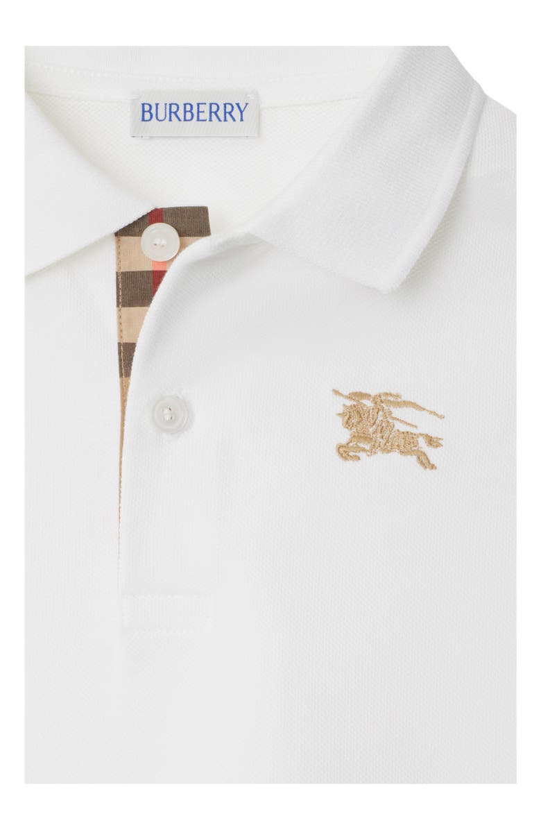Burberry Cotton Polo Shirt, Alternate, color, White