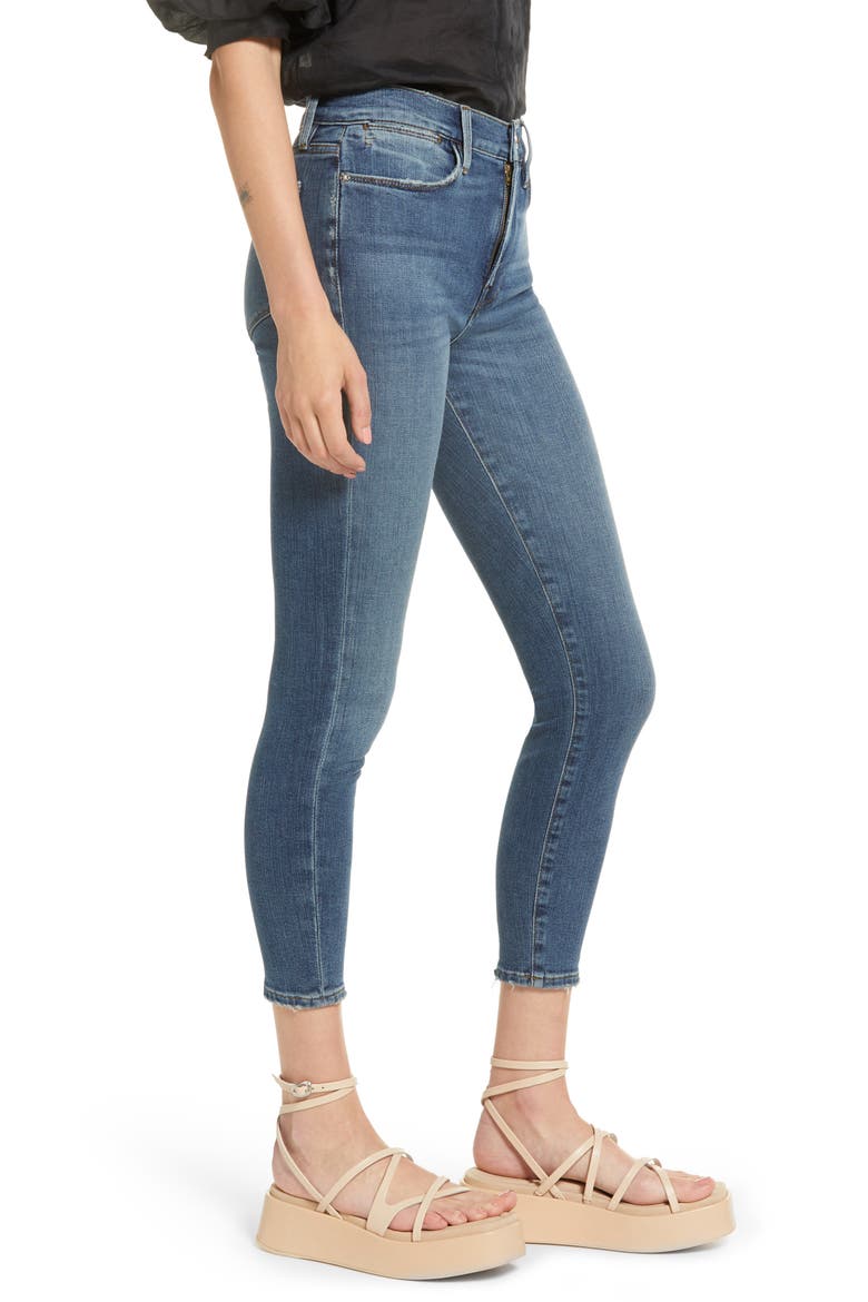 Le High Waist Crop Skinny Jeans, Alternate, color, CROSSLANE