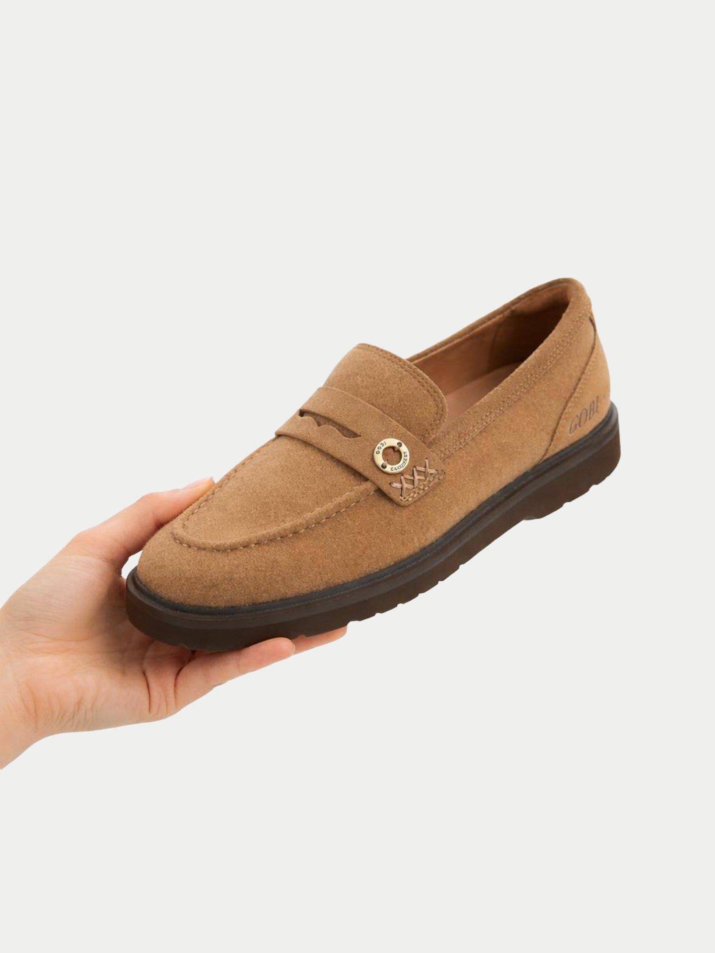 Gobi Cashmere Cashmere Loafers, Alternate, color, Almond