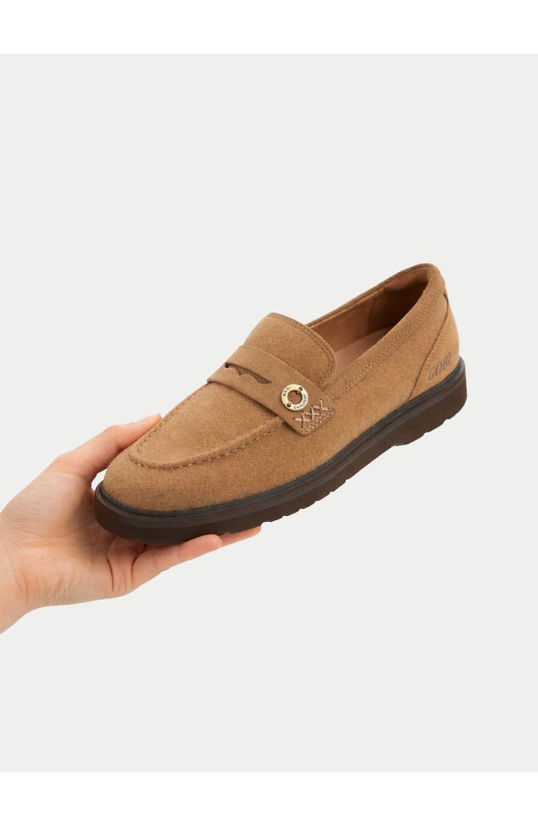 Gobi Cashmere Cashmere Loafers, Alternate, color, Almond