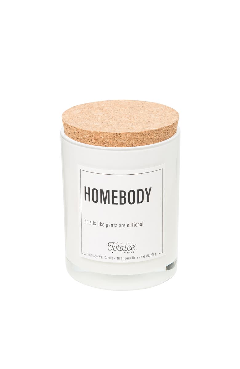 Totalee Gift Homebody Soy Candle Wax White 7.76 oz Burn Time 40, Main, color, White