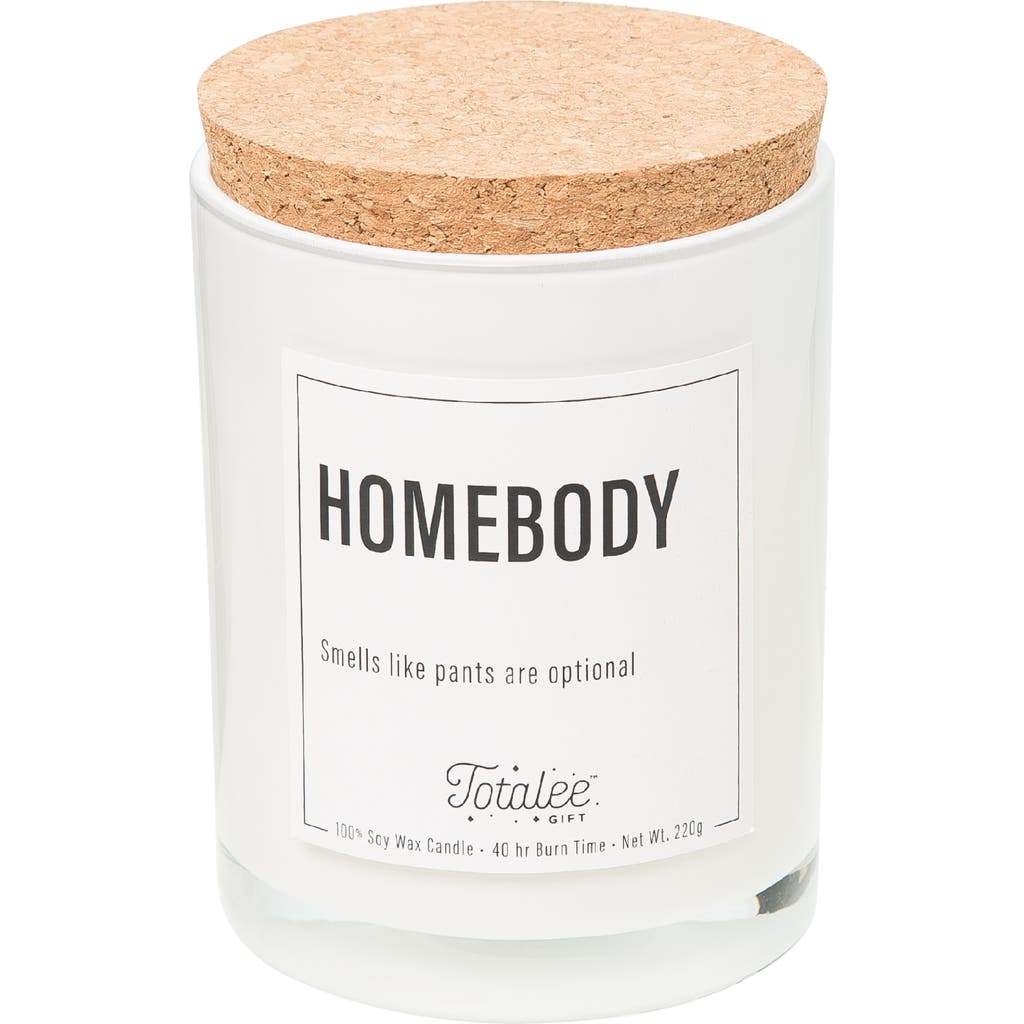 Totalee Gift Homebody Soy Candle Wax White 7.76 oz Burn Time 40 In Multi
