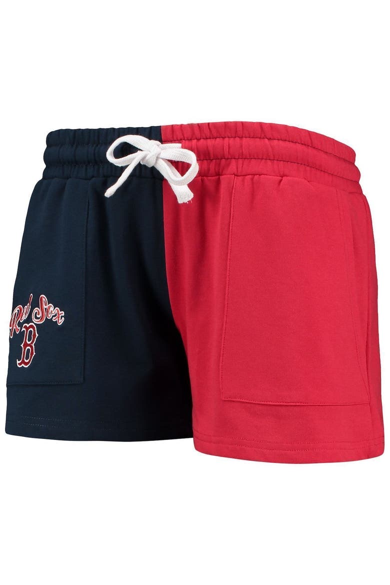 Women's FOCO Navy/Red Boston Red Sox Color-Block Pullover Hoodie & Shorts Lounge Set, Alternate, color, Navy