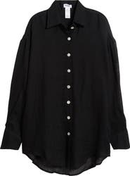 Vitamin A® Playa Oversize Linen Cover-Up Shirt