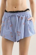 Dolce&Gabbana Embroidered Silk Blend Poplin Shorts