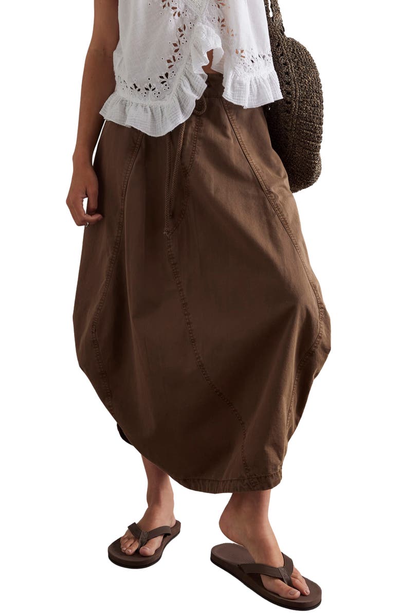Free People Willow Poplin Midi Skirt, Main, color, 
