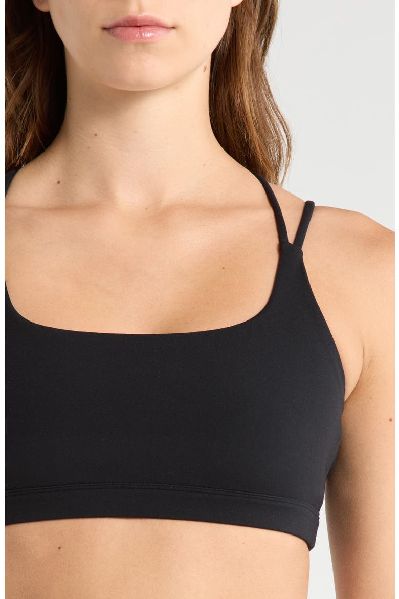 Cloud Strappy Sports Bra, Alternate, color, BLACK