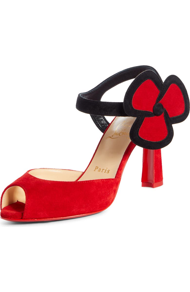 Christian Louboutin Pansy Flower Ankle Strap Sandal, Main, color,