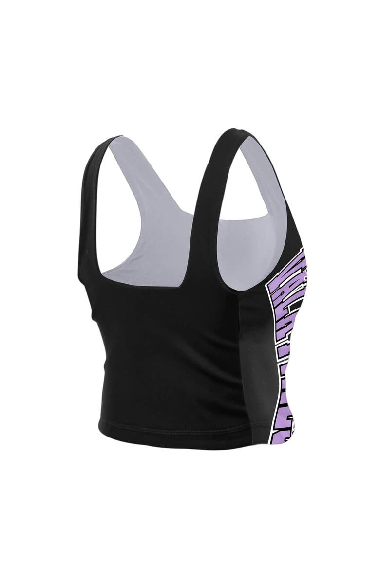 New Era Women's New Era Eclipse Black/White Golden State Valkyries Reversible Cropped Sport Classics Tank Top, Alternate, color, 