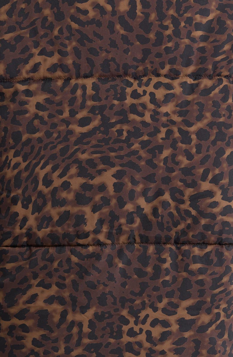 MPG Water Resistant Leopard Print Puffer Jacket, Alternate, color, Caribou Leopard