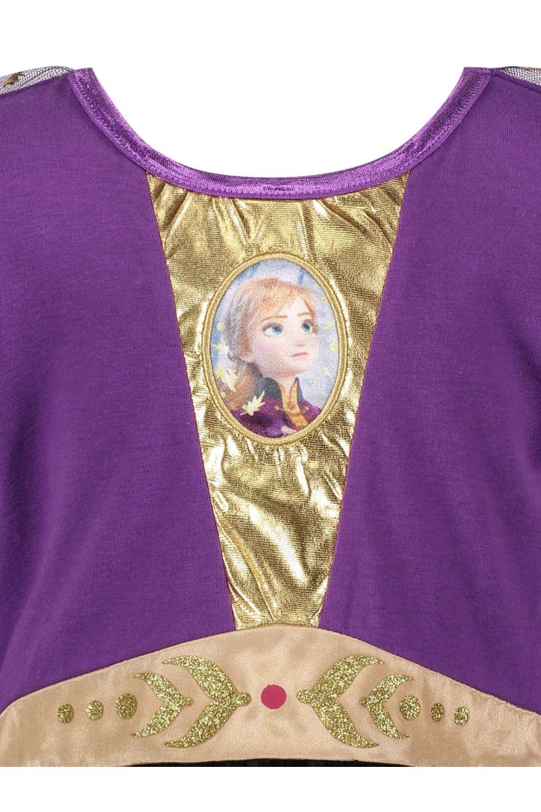 Frozen Cosplay Short Sleeve Dress & Headband Set, Alternate, color, Princess Anna Black