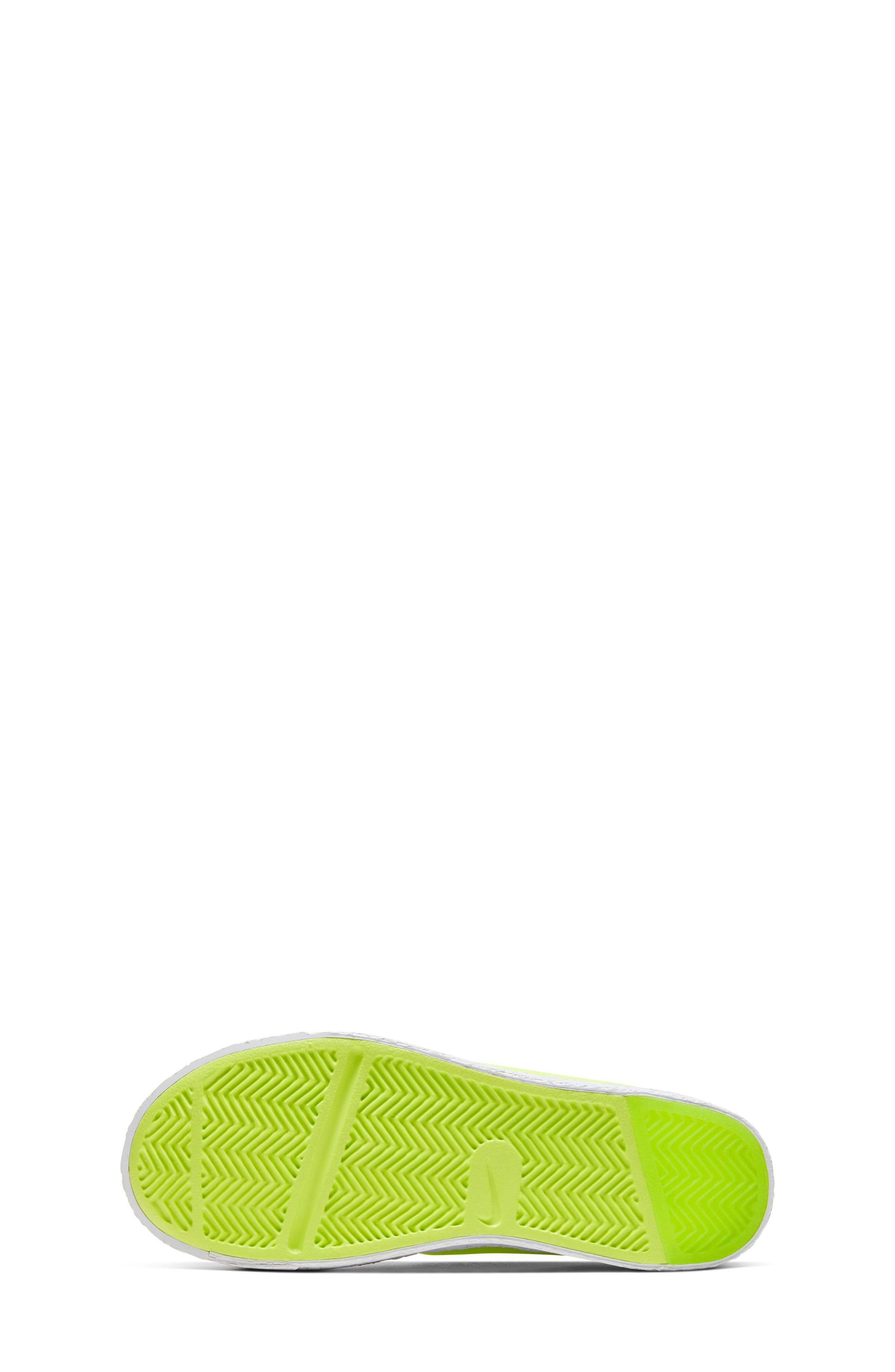 Blazer Low Pop Sneaker, Alternate, color, WHITE/ VOLT