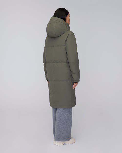 Quartz Co. Ines | Hooded Down Winter Jacket In Olive