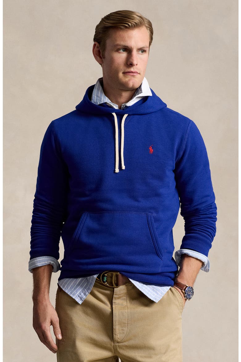Cotton Blend Hoodie, Alternate, color, HERITAGE ROYAL