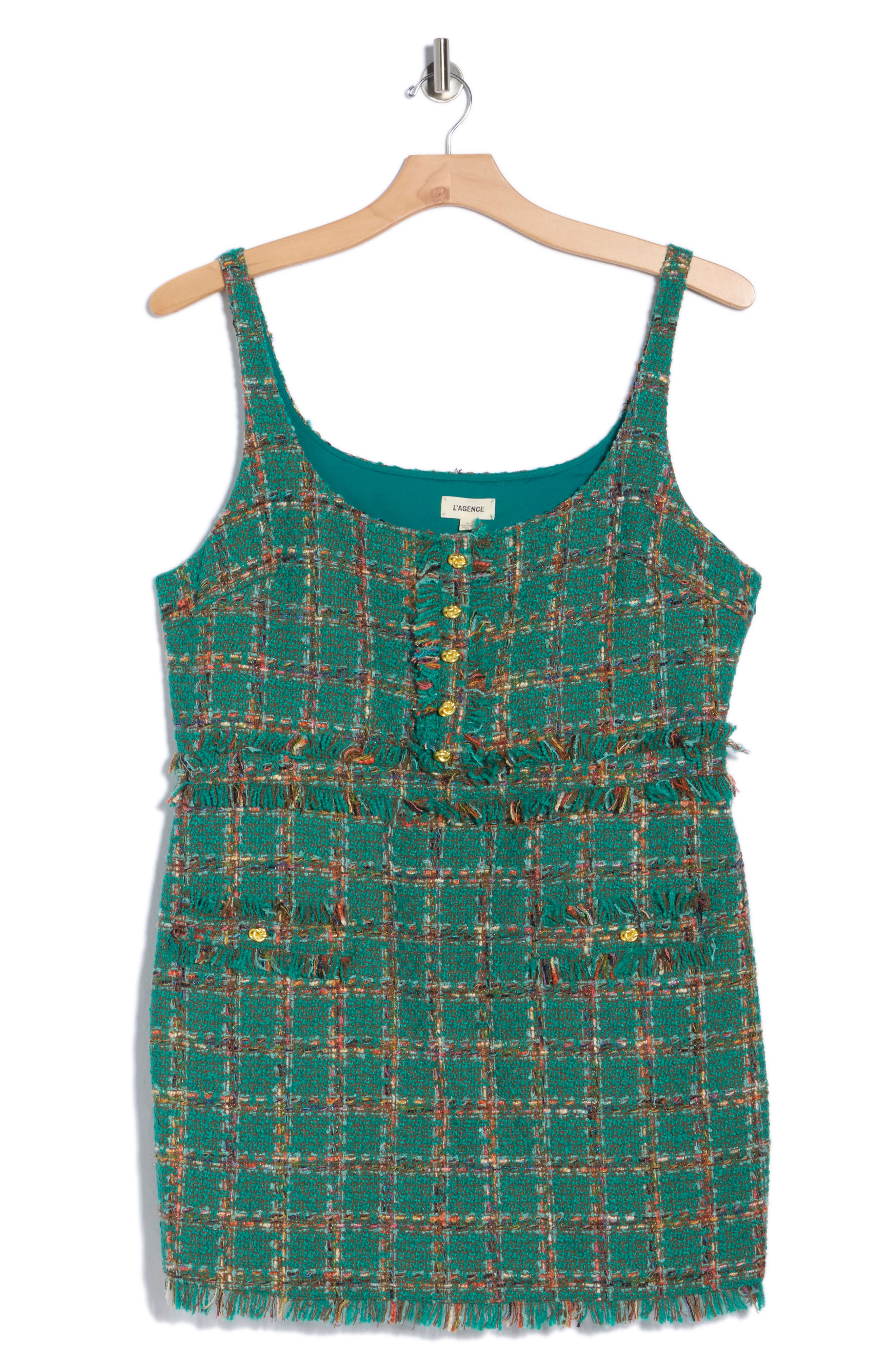 L'AGENCE Valli Sleeveless Tweed Minidress