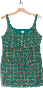 L'AGENCE Valli Sleeveless Tweed Minidress