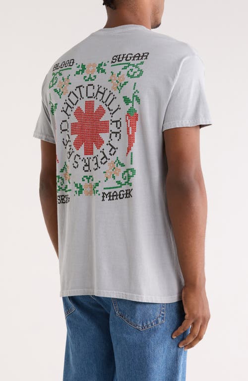 Merch Traffic Rhcp Cross Stitch Asterisk Cotton Graphic T-shirt In White