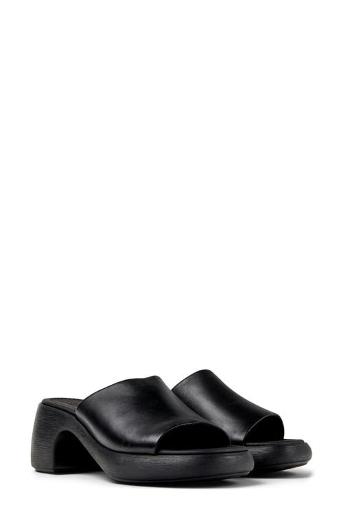 Camper Thelma Platform Slide Sandal In Black