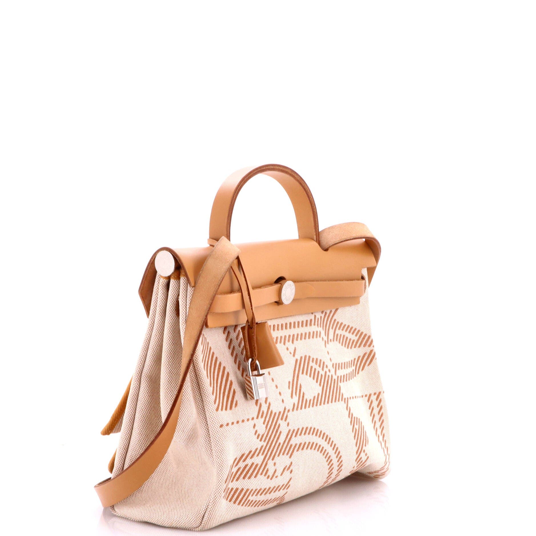Herbag Zip Relief Brides de Gala Toile and Leather 31, Alternate, color, Brown