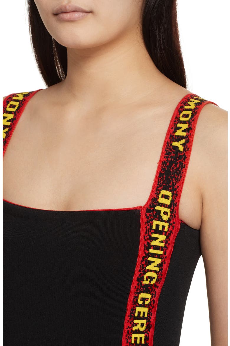 Logo Tape Ribbed Body-Con Dress (Limited Edition), Alternate, color, BLACK