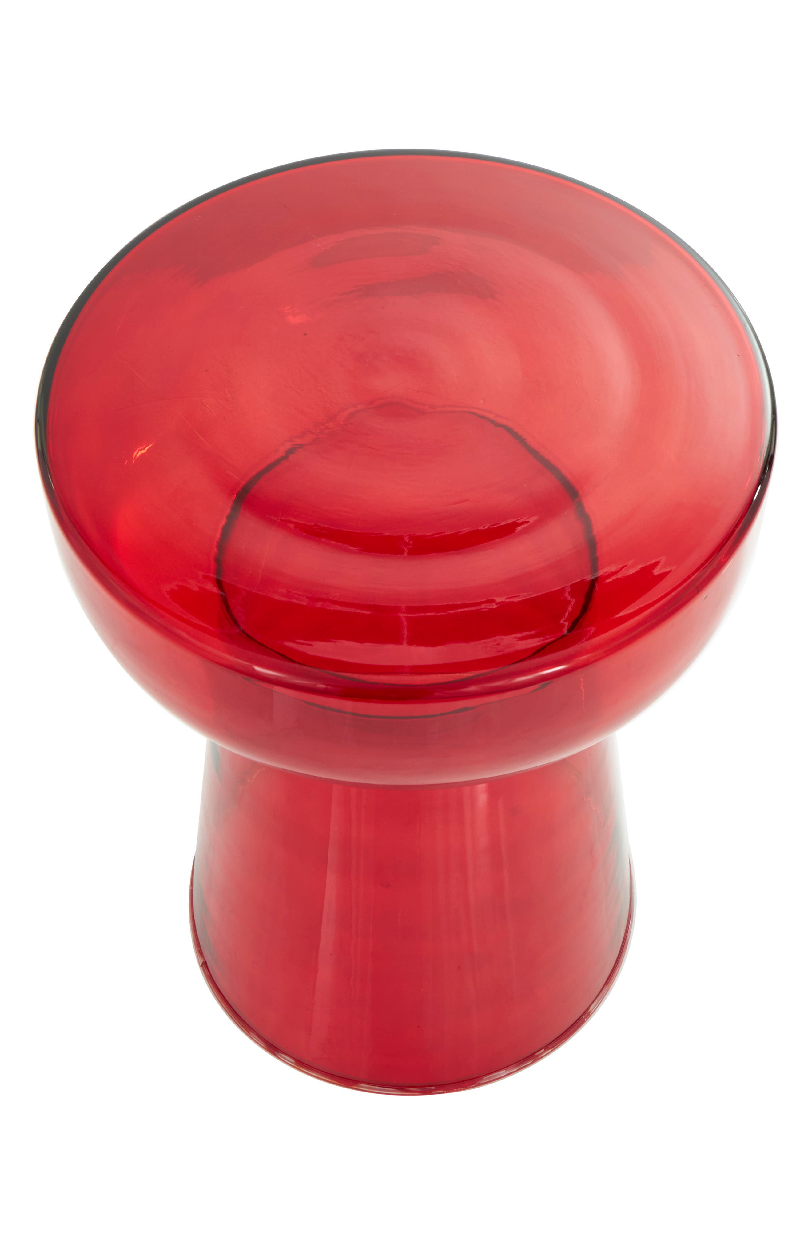 VIVIAN LUNE HOME Red Glass Accent Table | Nordstromrack