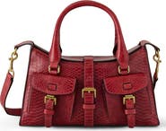 Mulberry Small Roxanne Croc Embossed Leather Satchel