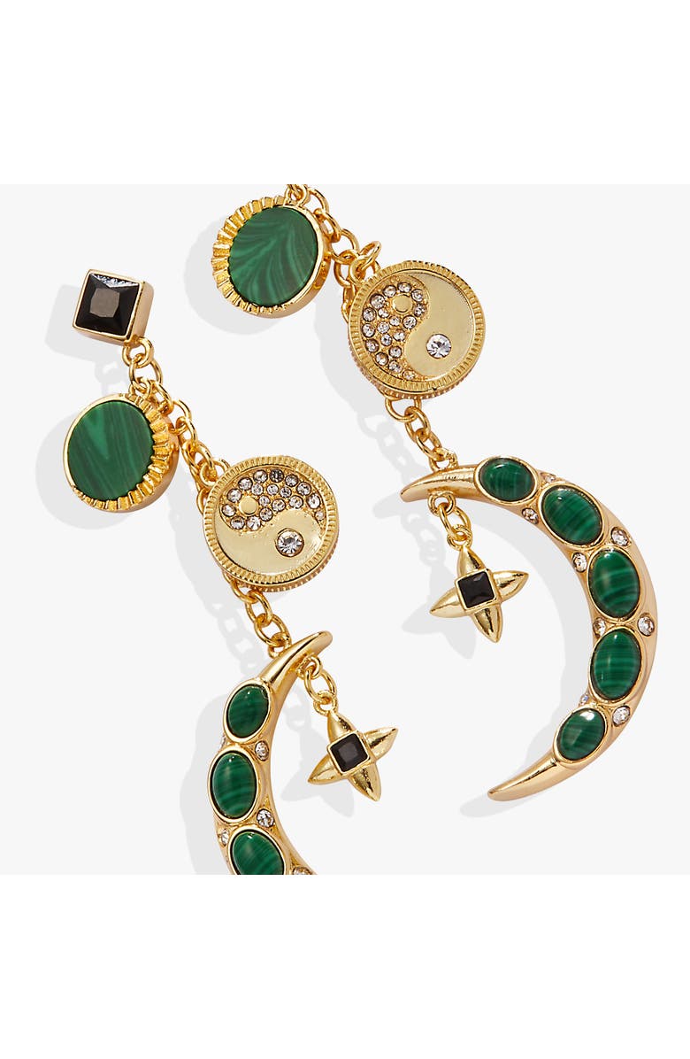 Alex and Ani Statement Earrings, Alternate, color, Malachite