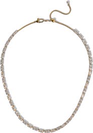 Nadri Twinnie Pattern Cubic Zirconia Adjustable Necklace