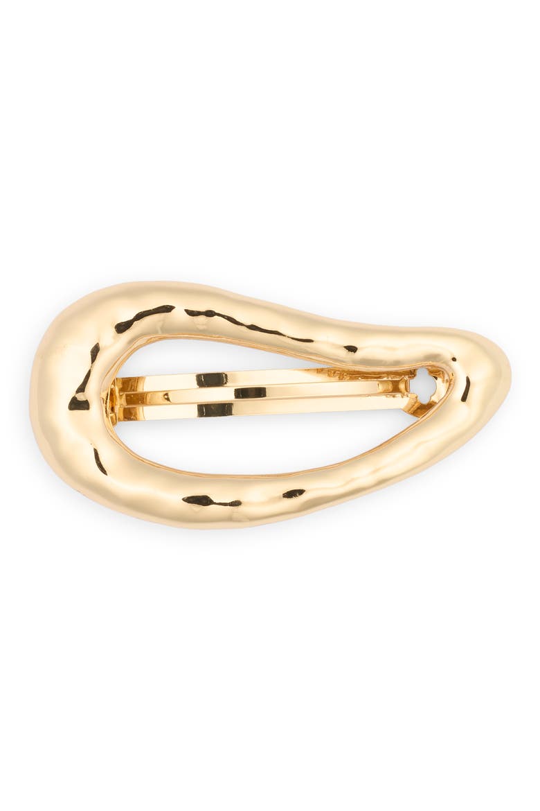 Liquid Wave Barette, Main, color, GOLD