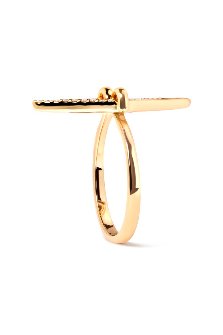 14K Yellow Gold 1/5 Cttw Diamond Double Triangle Ring, Alternate, color, Yellow