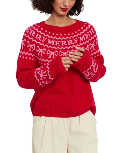 Wool-cashmere Let's Be Merry Sweater