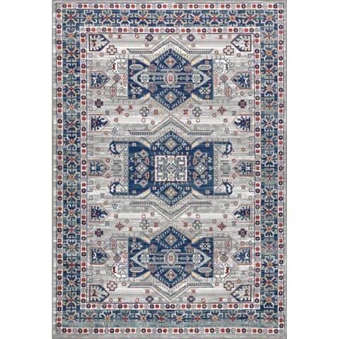 Modern Persian Vintage Medallion Area Rug