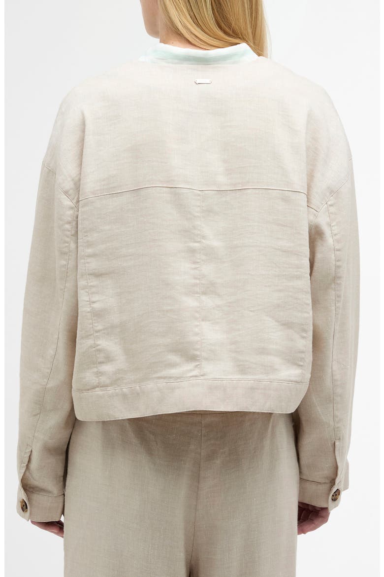 Gabby Oversize Linen Blend Twill Button-Up Shirt Jacket, Alternate, color, MIST