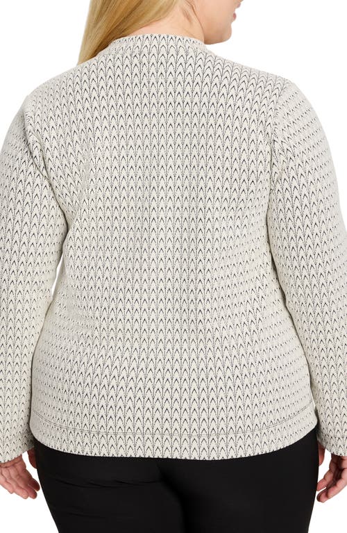 Nic + Zoe Nic+zoe Subtle Swirl Top In Cream Multi
