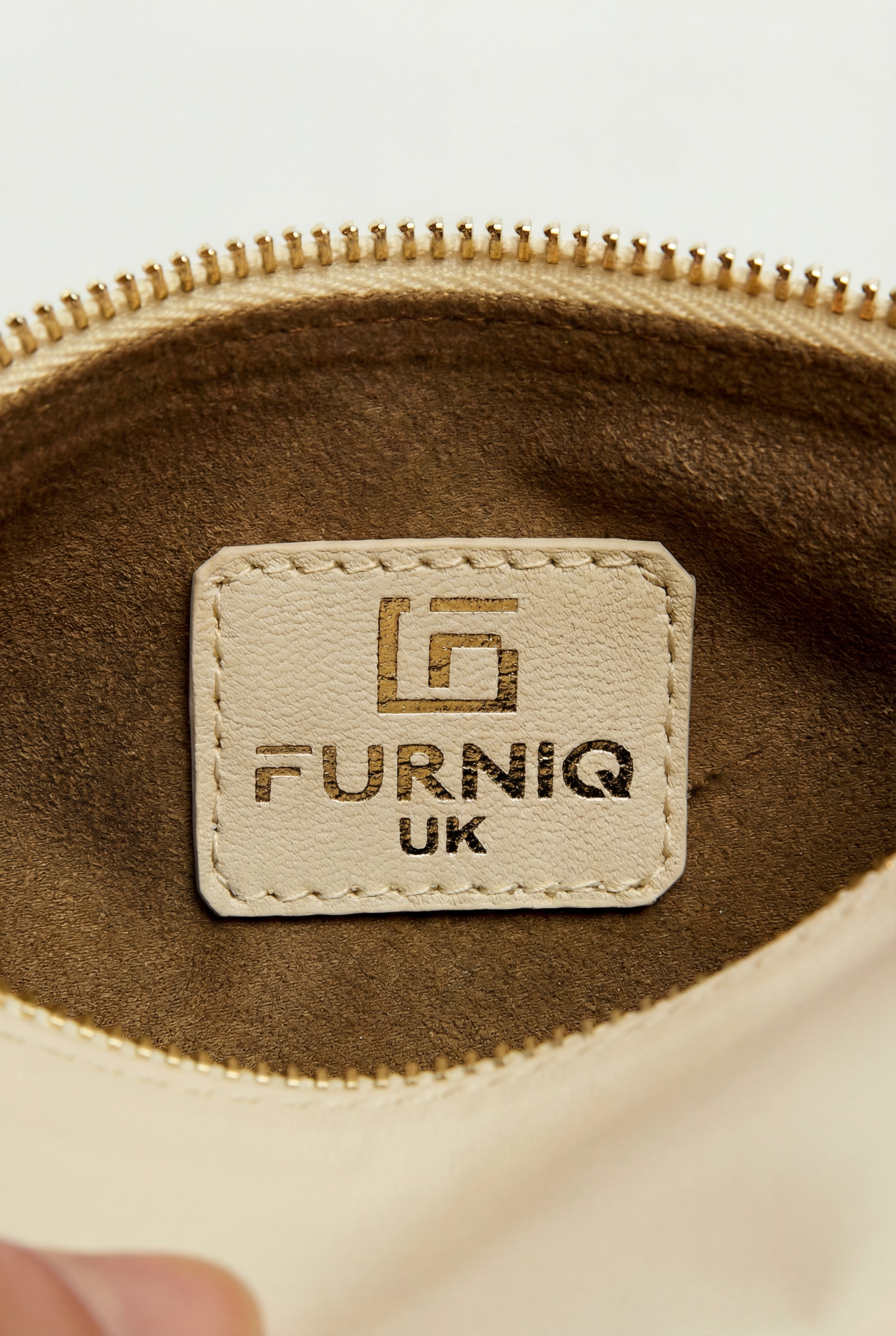 FURNIQ UK Harley Leather Handbag, Alternate, color, Beige