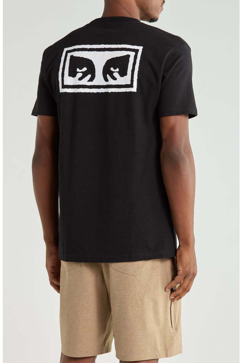 Eyes Cotton Graphic T-Shirt, Alternate, color, BLACK