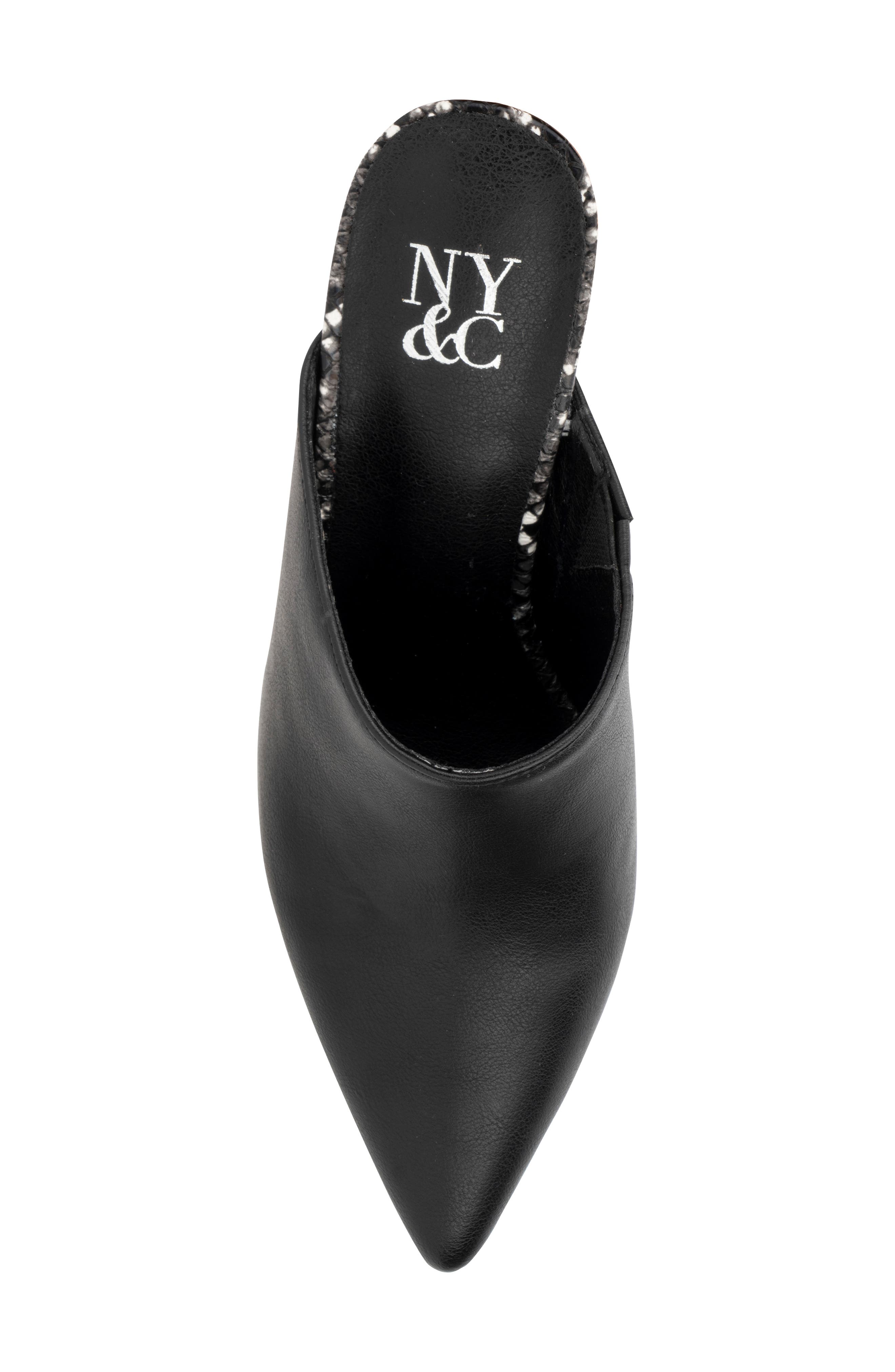NEW YORK AND COMPANY Carlette Snake Embossed Heeled Mule, Alternate, color, 