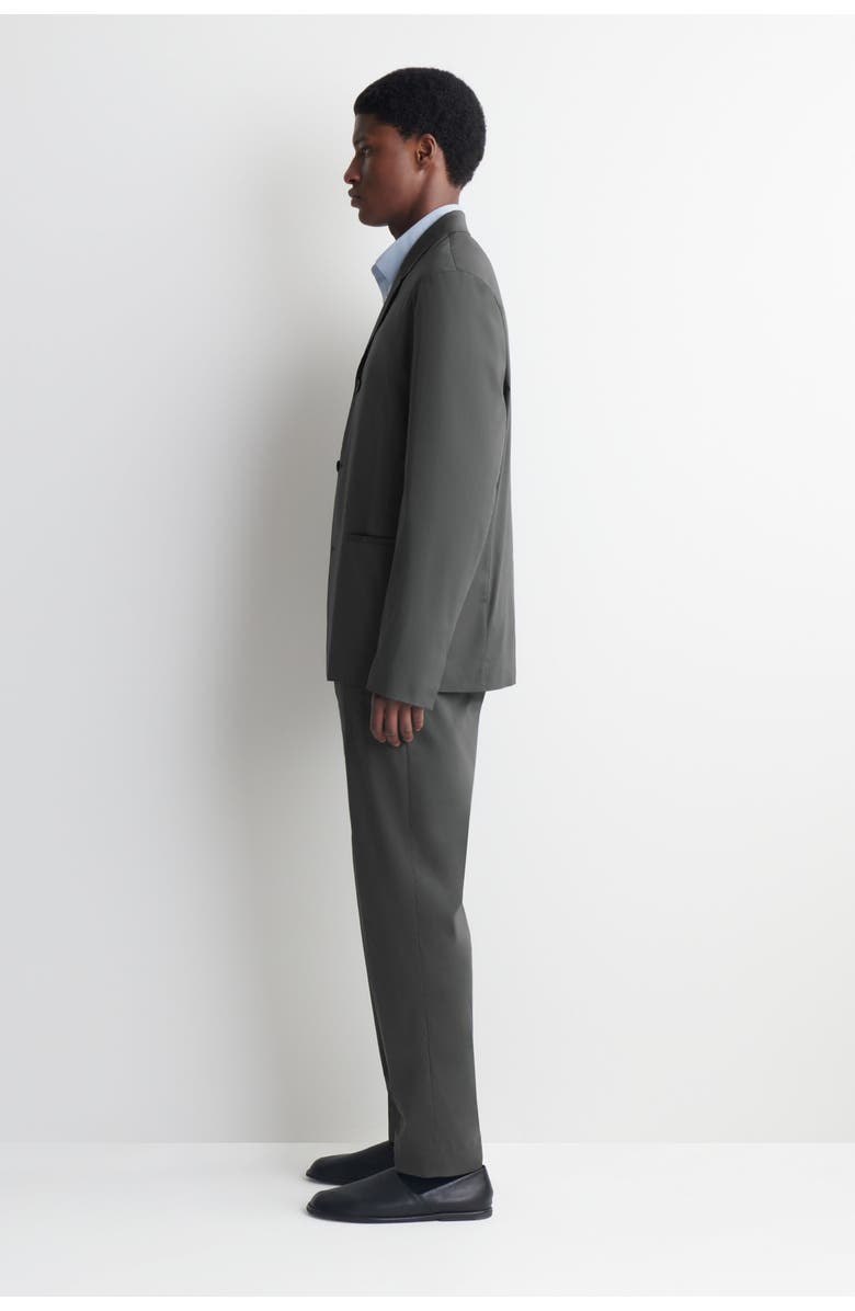 COS Unstructured Slim Cotton Blazer, Alternate, color, Dark Gray