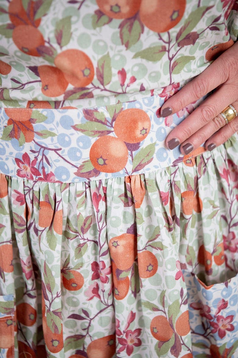 Orange Blossom Pastime Apron & Tea Towel Set, Alternate, color, Orange