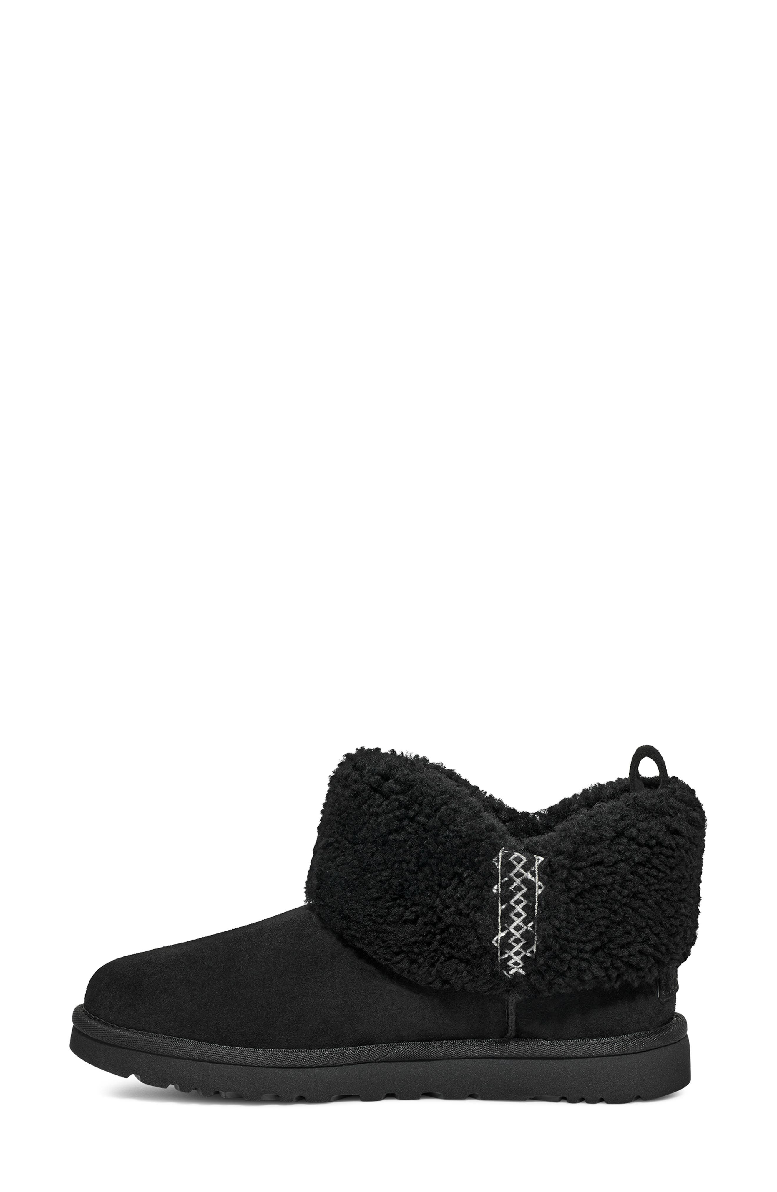UGG® Ultra Mini Braid Genuine Shearling Bootie (Women) | Nordstrom