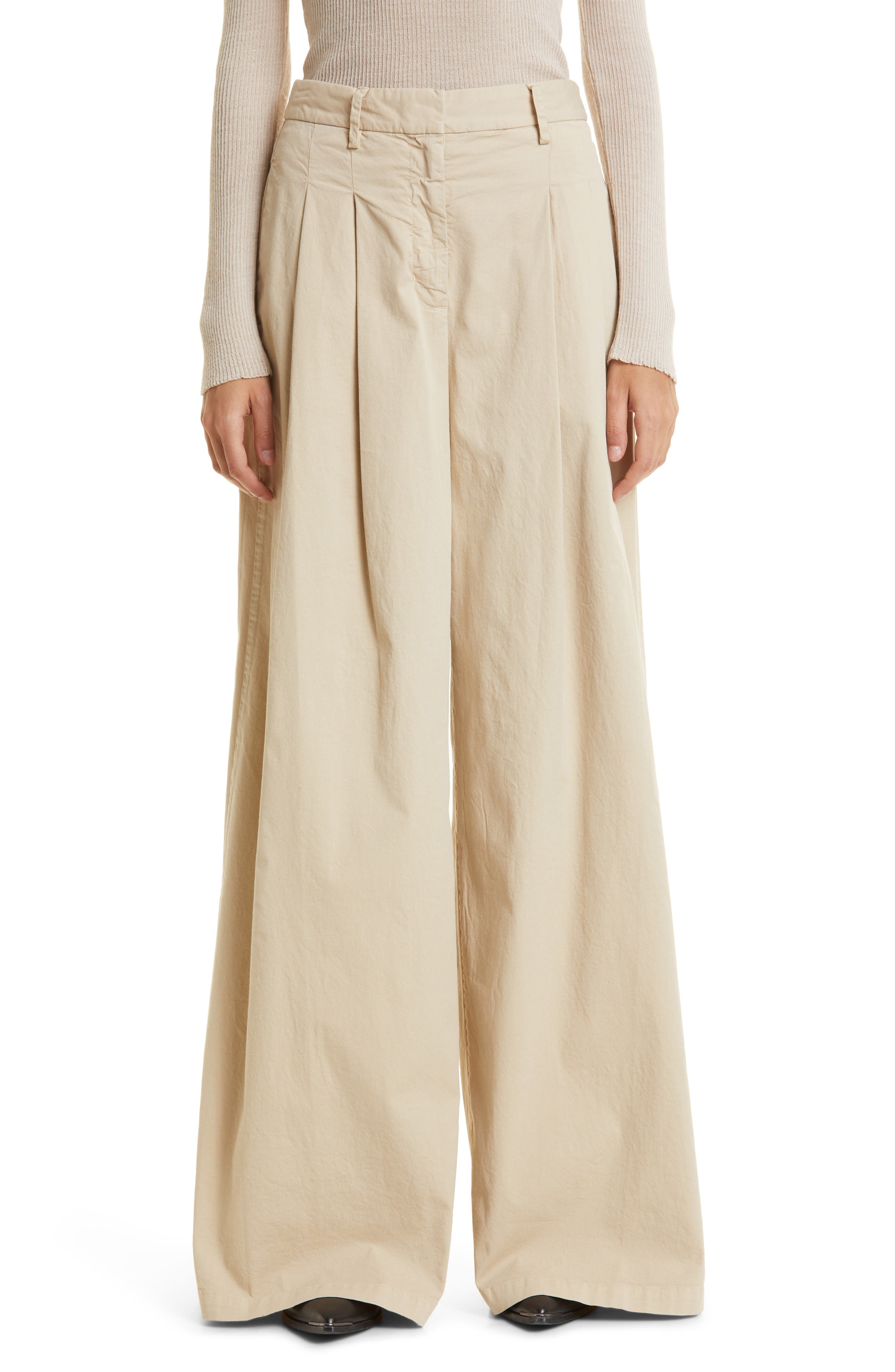 Nili Lotan Dillon Wide Leg Cotton Pants (Women) | Nordstromrack
