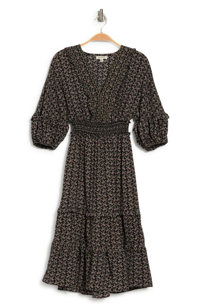 MAX STUDIO V-Neck Empire Waist Dress, Alternate, color, 