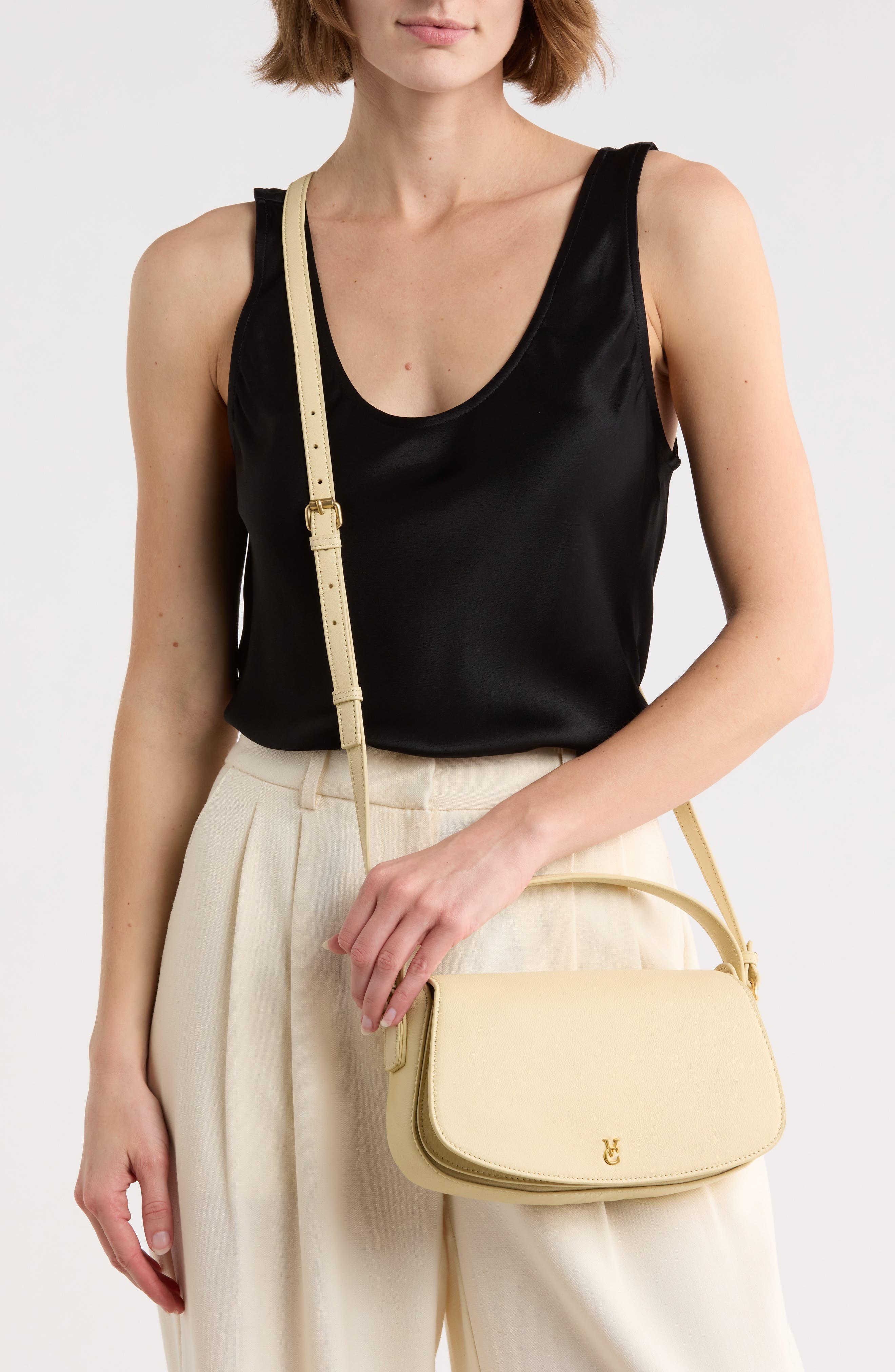 Vince Camuto Jayda Crossbody Bag, Alternate, color, Yellow