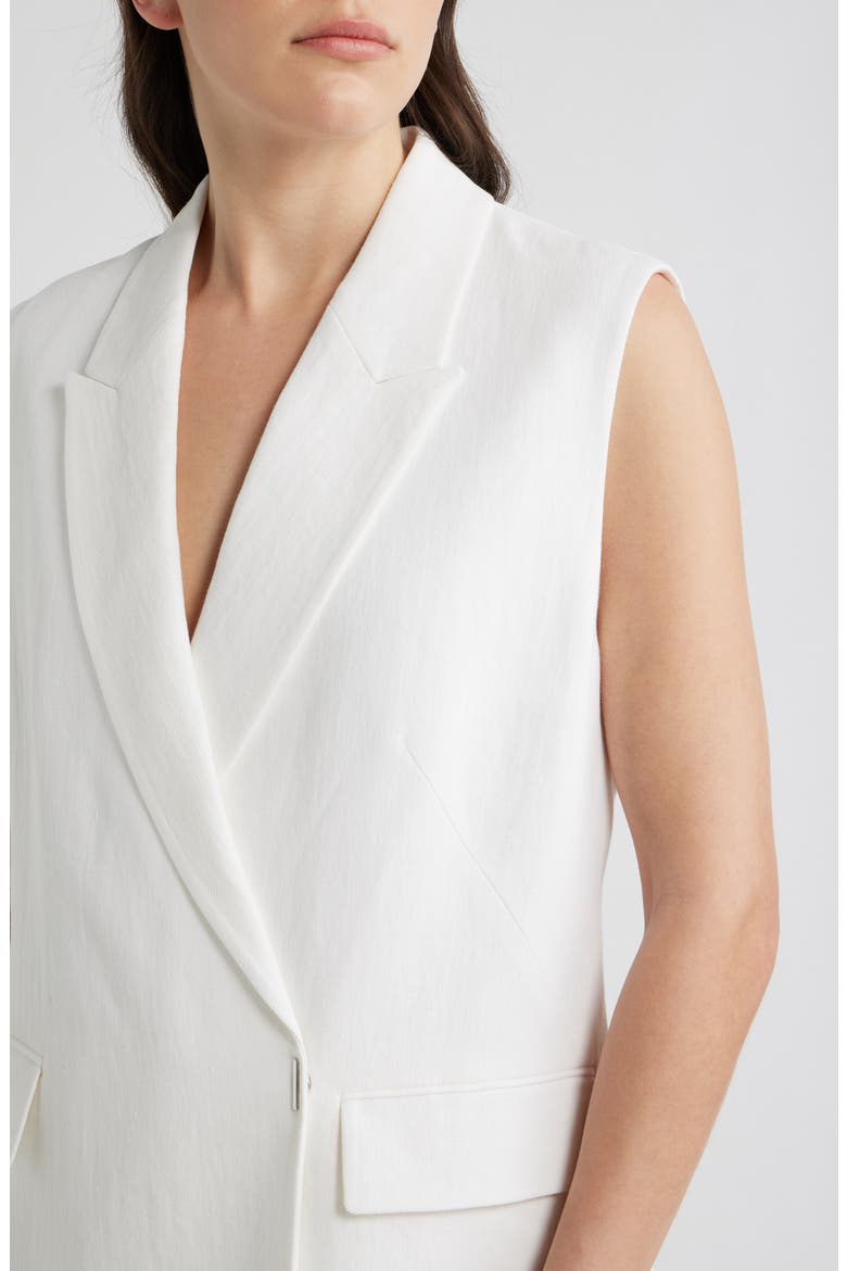 Jankania Linen Blend Vest, Alternate, color, BRIGHT WHITE