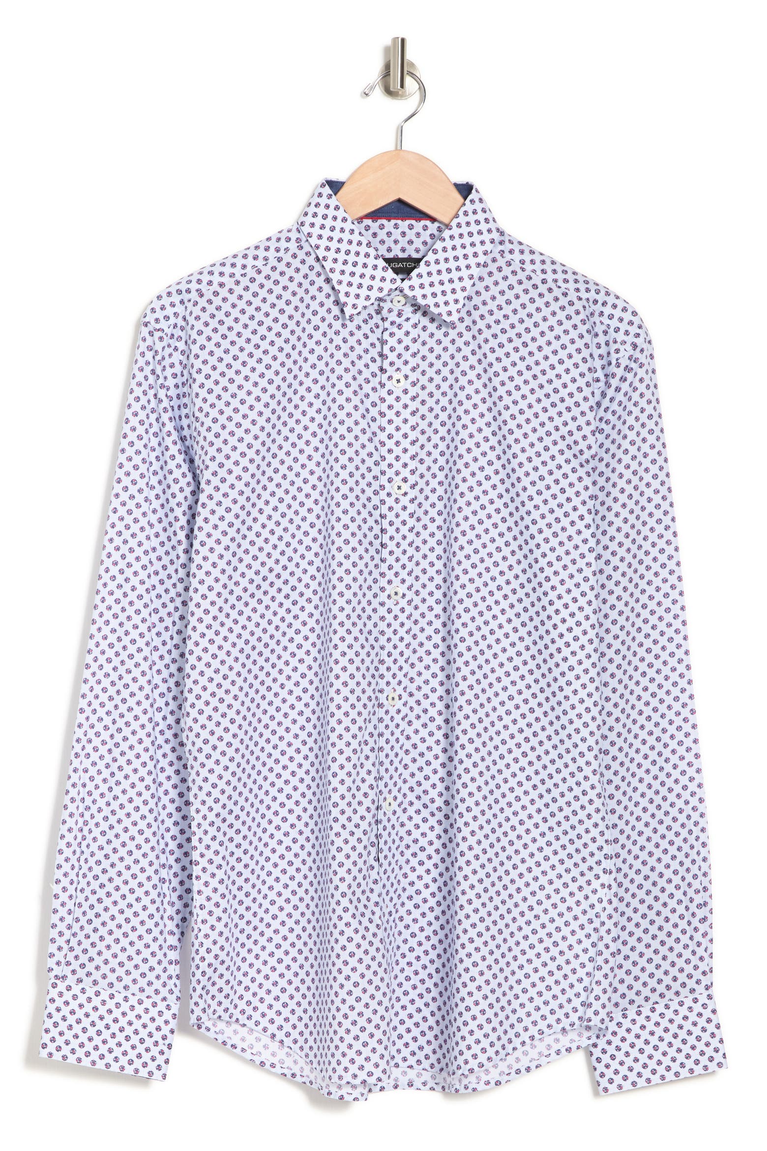Abstract Print Bugatchi Abstract Print Long Sleeve Shaped Fit Shirt (Men) | Nordstromrack