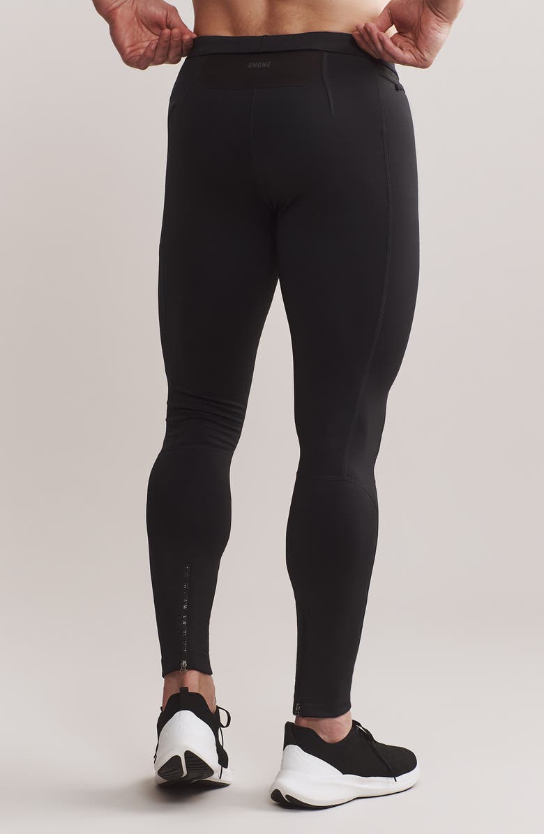 Rhone Thermal Run Fleece Tights, Alternate, color, Black